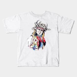 Native American chief Kids T-Shirt